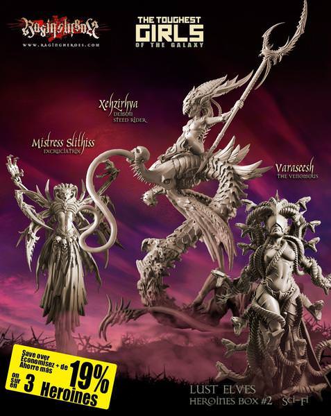 Raging Heroes Lust Elves Heroines Box 2 Sci Fi Female Champions 28mm Raging Heroes Lust Elves Heroines Box 2 Sci Fi Female Champions 28mm