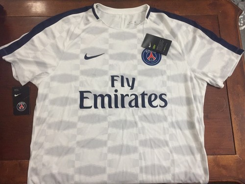 AUTHENTIC NIKE Paris St. Germain F.C 2017 Jersey MEN XL 854579-101 A2 Retail $60 - Picture 1 of 4