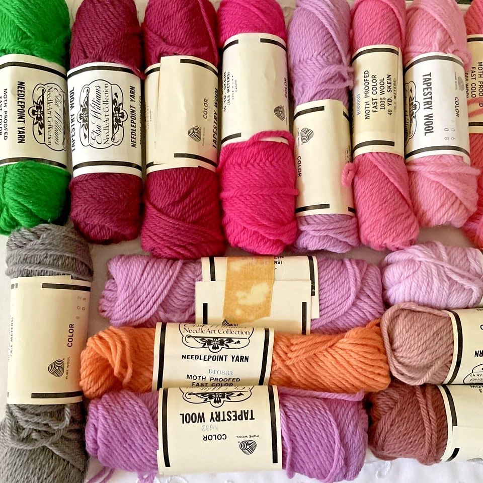 Elsa Williams Needlepoint Tapestry Yarn Lot of 20 Asst Color 100% Wool 40 yd M - Image 2 of 4