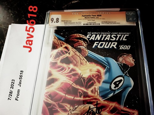 FANTASTIC FOUR 600 CGC 9.8 SS STAN LEE x2 MARVEL COMIC VARIANT COLOR,RARE 🕸🕷🦸 - Picture 2 of 15