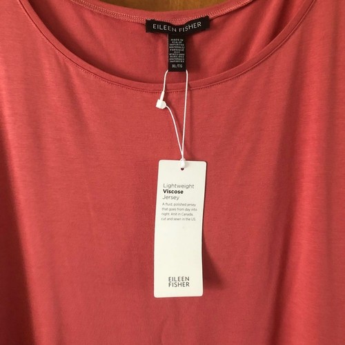 Eileen Fisher leichtes Viskose Jersey Slim Tank Blush Pink Neu mit Etikett Gr. XL - Bild 3 von 7