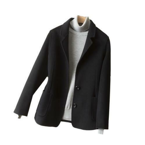 Women's Lapel Single Breasted Jacket Blazer Long Sleeve Warm Slim Fit Coats New - Bild 13 von 19