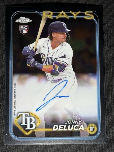 2024 Topps Chrome Jonny Deluca Rookie Autographs #RA-JDE Tampa Bay Rays - Picture 1 of 2