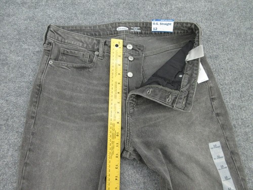 Old Navy Pants Boys 12 Gray Denim Jeans Outdoors Stretch Youth 12 (32x27.5) - Picture 3 of 16