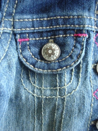 Arizona Brand Denim Hoodie Swacket ~ Jacket & Sweater in One ~ Size 0-3 Months - Picture 5 of 8