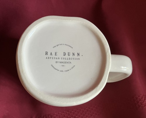 Taza de té café blanco Rae Dunn BENDITO o Paz colección artesanal - Imagen 10 de 25