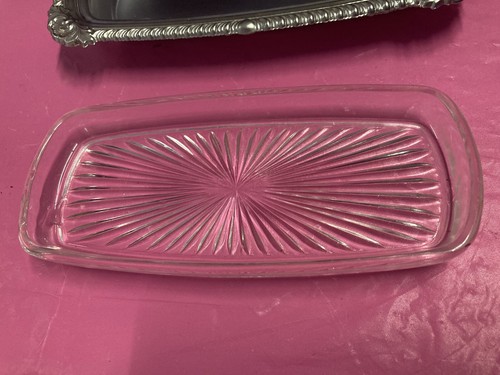 Butter Dish, Silver Plate, Vintage, Glass insert - Picture 9 of 11