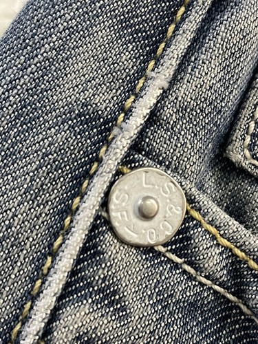 Pantalones de mezclilla Levi's 514 vintage ajustados rectos desgastados para hombre talla 30 X 32 - Imagen 8 de 14