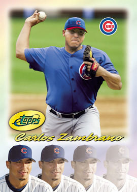 1 - Carlos Zambrano 2004 ETopps Chicago Cubs Topps Card # 64 in hand - Picture 1 of 1