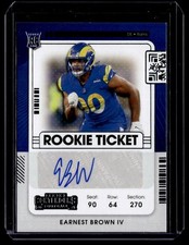 2021 Panini Contenders Rookie Ticket Auto Earnest Brown IV #291 D