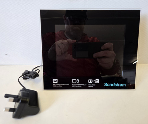Sandstrom Digital 8” Photo Frame S08DPF11 with Labels Attached. - Picture 1 of 6