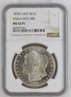 1878 S HOT 50 VAM 6 DDO 'RIB' MORGAN SILVER DOLLAR NGC MS 62PL PROOFLIKE