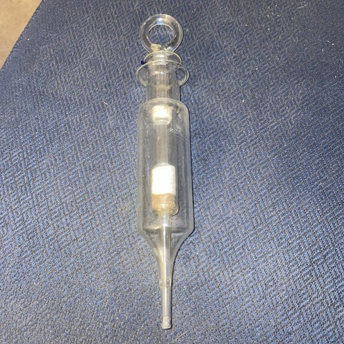Antique Glass Syringe Chemistry Medical