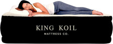 King Koil Luxury Queen Size Air Mattress with Built-In High-Speed Pump, 20" Adju