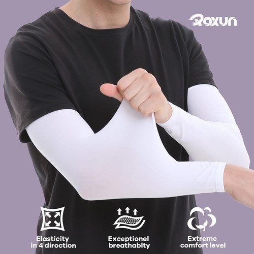 4 Pairs Cooling UV Sun Protection Arm Sleeves Sports Compression Sleeves - Bild 7 von 7