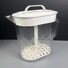 Pampered Chef 1 Gallon Quick Stir Pitcher Checkerboard Pattern White lid 2275