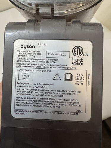 Dyson DC58 Trigger Handheld Vacuum Purple CORDLESS - Picture 9 of 11