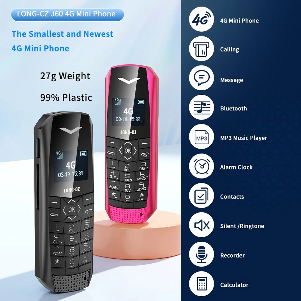 Unlocked Mini Mobile Cell Phones Card Dial 4G GSM Bluetooth MP3 - Image 2 of 4