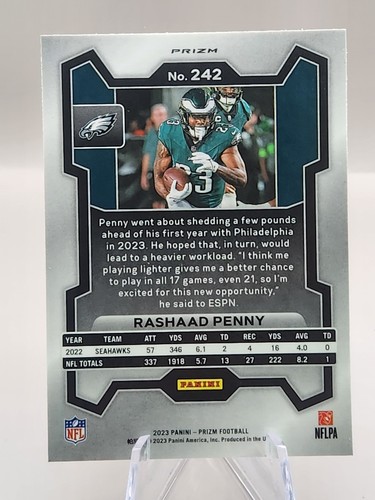 2023 Panini Prizm - Rashaad Penny #242 Black & White Checker Prizm - Picture 2 of 2