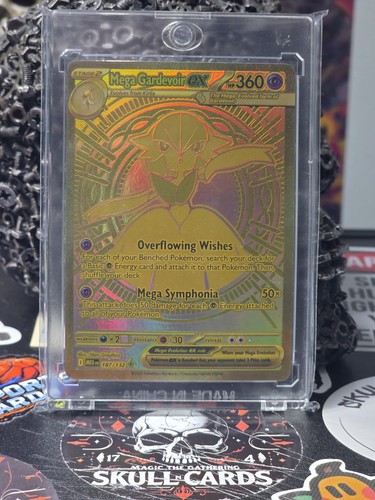 ☠️☠️ Pokemon Mega Gardevoir ex 187/132 Mega Evo Hyper Rare Gold English MINT+ - Picture 4 of 7