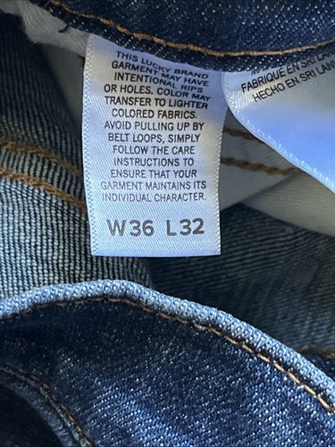 Lucky Brand Jeans Herren Größe 36x32 Blau 221 Straight Leg Zip Fly Baumwolle - Bild 8 von 8