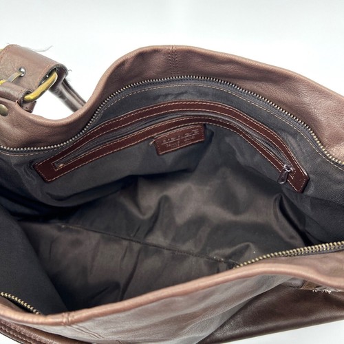 Vintage Berge Italy Braun Leder Ponyhaar Schultertasche Handtasche - Bild 4 von 10