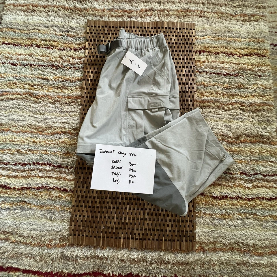 Pantalones cargo Nike Air Jordan X SoleFly gris humo para hombre talla 3XL DV7517-077 NUEVOS CON ETIQUETAS Foto 3 de 3