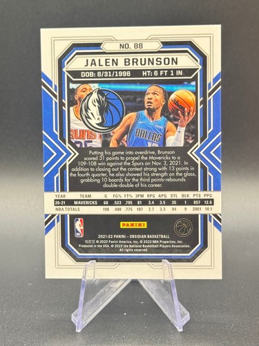 2021/22 Obsidian - Jalen Brunson 'Red Electric Edge' - #88 - Bild 2 von 2
