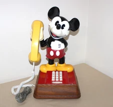 Vintage 1976 The Mickey Mouse Phone- Push Button Telephone- Untested 14.75" Tall