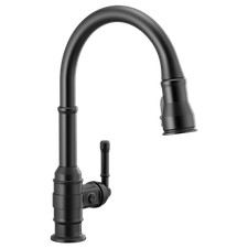 Delta Broderick 9190-BL-DST Single Handle Pull-Down Kitchen Faucet - Matte Black