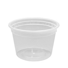 Karat FPIMDC16PP 16 oz Clear Poly Deli Containers w/ Lids