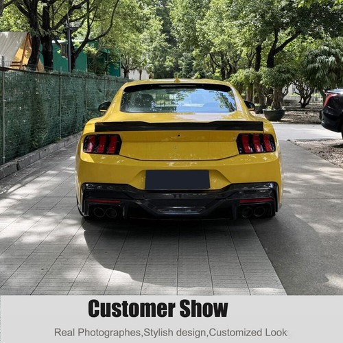 For Ford Mustang Dark Horse 2024UP Carbon Fiber Rear Roof Spoiler Top Wing Lip - Picture 2 of 13