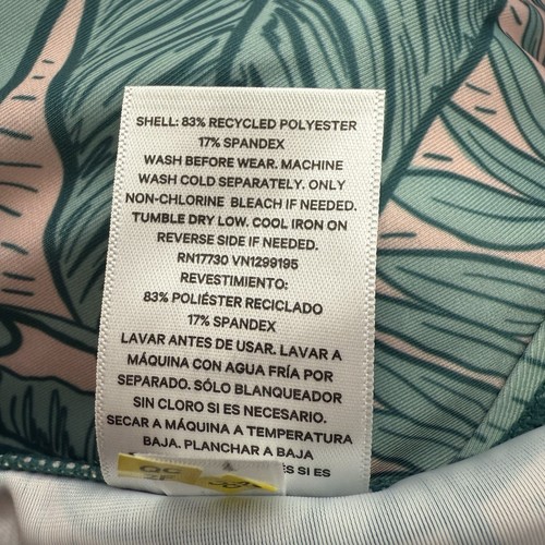 Art Class Girls Palm Print Teal Green Long Sleeve Swim Set of 3 !Small 6/6X NEW! - Picture 8 of 13
