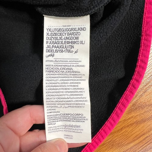 Girls YXL Under Armour Hoodie Pink Black Hooded Sweatshirt Pullover - Picture 4 of 7