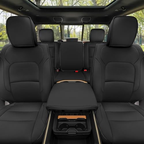 Seat Covers Front & Rear - Black Ram(19-25) Crew Cab - Curved Front + Flat Back - Picture 6 of 7