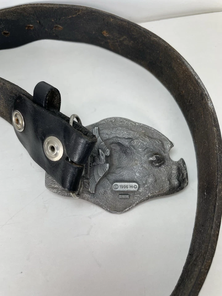 Harley Davidson 1903 Eagle Motociclista Motocicleta Cinturón y Hebilla Incluye Cinturón 36-48” Foto 3 de 4