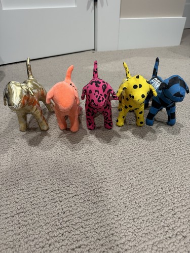 Victoria's Secret Mini rosa Plüschhunde 5 Stück