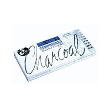 7623 Assorted Greys Compressed Charcoal Stick Pack of 12