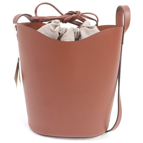 IL BISONTE ROSETO BUCKET BAG Leather Brown Shoulder Bag with Dust Bag - Picture 2 of 6