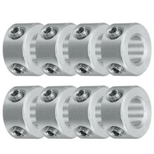 8pcs Set Screw Collars 6mm Bore, Aluminum Shaft Collars, 12mm OD, 6mm Thick