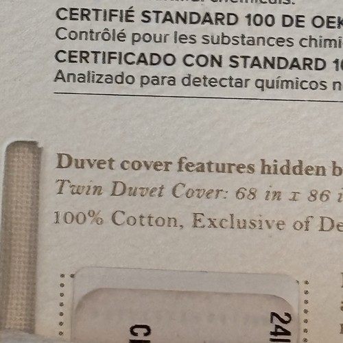 POTTERY BARN TEEN CHAMBRAY TASSEL TWIN BETTBEZUG WEISS Periwinkle NEU Ausverkauft - Bild 11 von 12