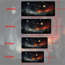 40*90cm XXL Large Gaming Desk Mat - Extra Wide Computer Keyboard & Mouse Pad wit