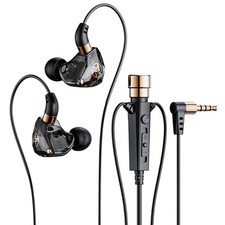 HiFi Wired Headphones with Microphone Noise-Cancelling Dynamic Earphones in7228