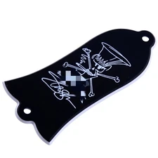 2 Holes 2 Ply Black Bell Shape Custom Truss Rod Cover Plate For Gibson SG LP