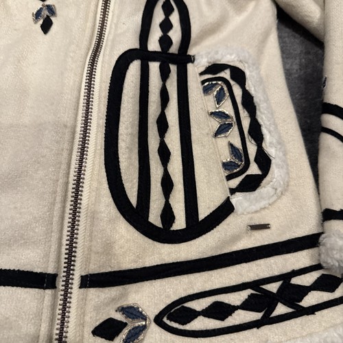 Chaqueta de motociclista Scotch & Soda Amsterdam azul de lana nórdica pequeña para mujer - Imagen 6 de 10