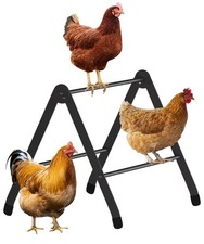 Adjustable Chicken Perch for Coop, Heavy-Duty Metal Chick Roosting Bar for Br...