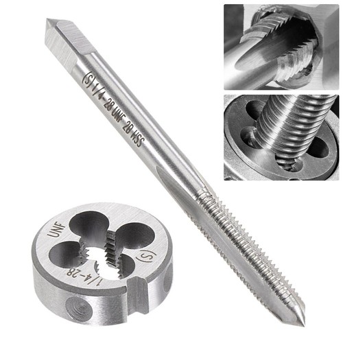 Round Threading Die Tap & Die Set 1/4\"-28 UNF Metalworking Replacement - Picture 15 of 22