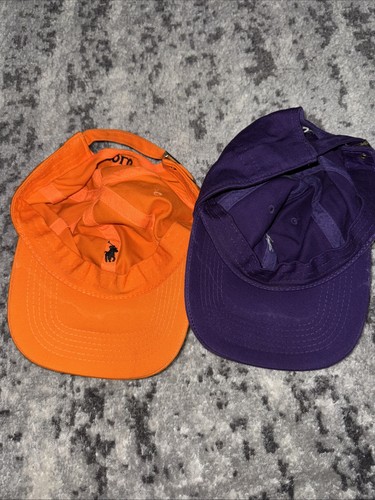 Ralph Lauren Mütze orange und lila verstellbar - 2 - goldene Schnalle hinten - Bild 2 von 3