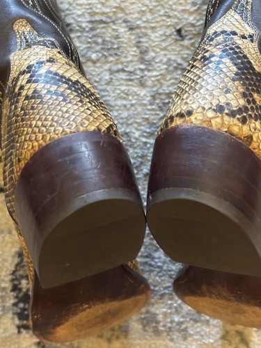 BOTAS DE VAQUERO Lucchese San Antonio de piel de serpiente para hombre talla 9,5 B - Imagen 15 de 18