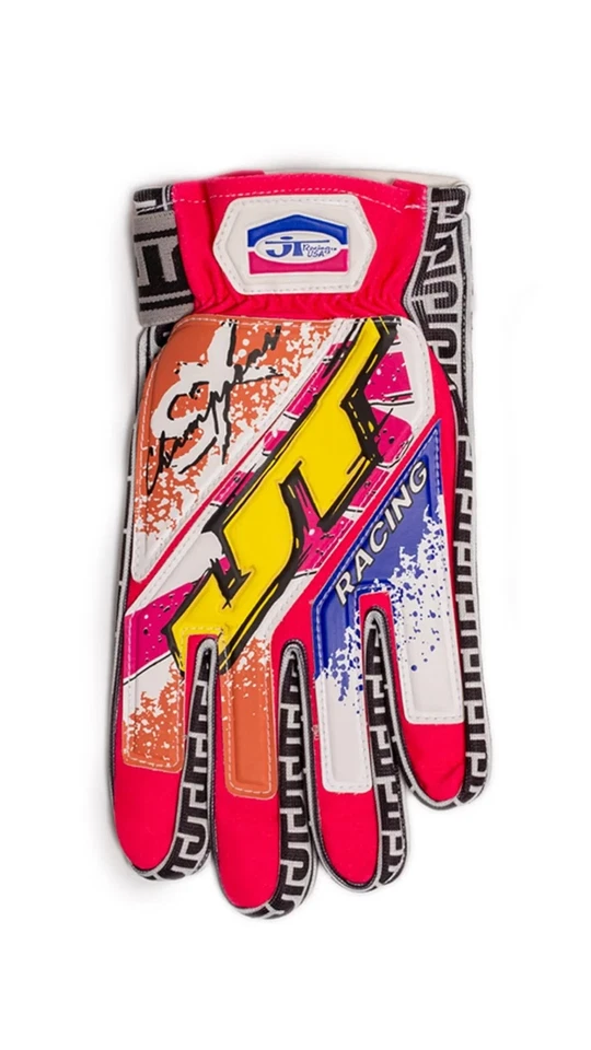 Official JT Racing Vintage Swash 90s Pink Racing Gloves BMX/Motocross M/L/XL/XXL - Image 2 of 4